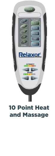 10-point heat and massage optional extra